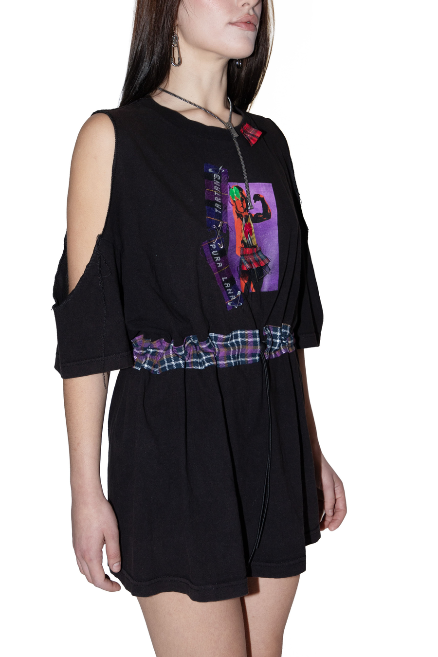 Vestito Over/tee regolabile con patch