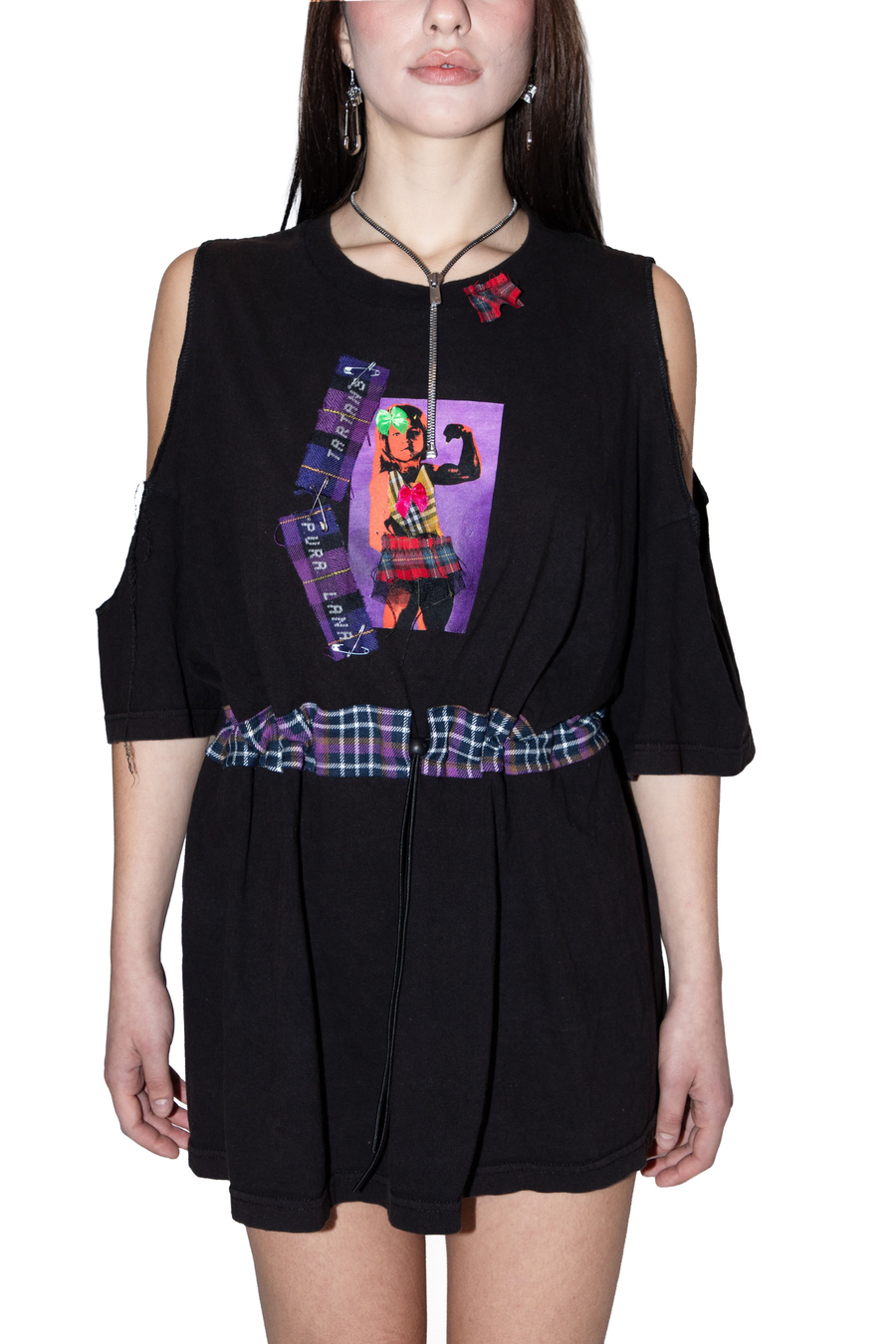 Vestito Over/tee regolabile con patch