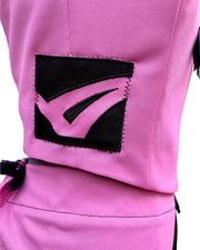 completo rosa con pizzo nero