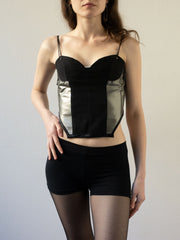 corsetto nero e grigio
