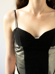 corsetto nero e grigio